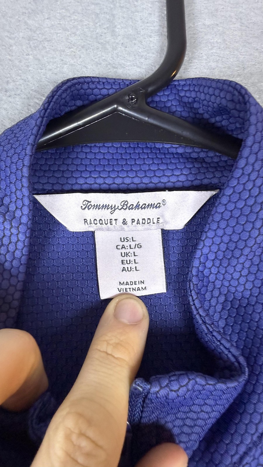 Tommy Bahama Jacket Mens Large Blue Racquet Paddle Zip Athletic Performance