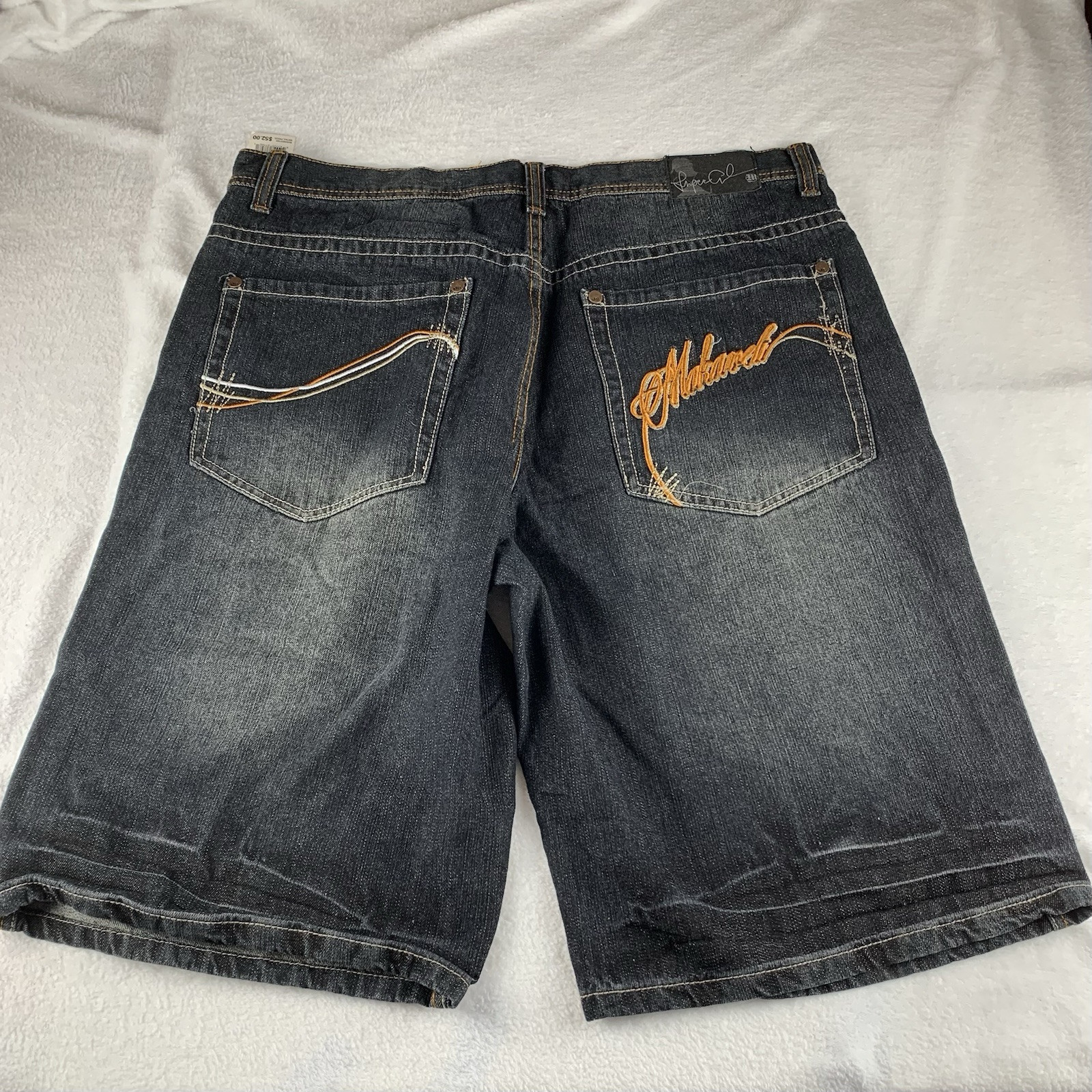 Vintage Makaveli Brand Tupac Mens 32″ Jean Shorts Dark Wash Jorts Streetwear NWT