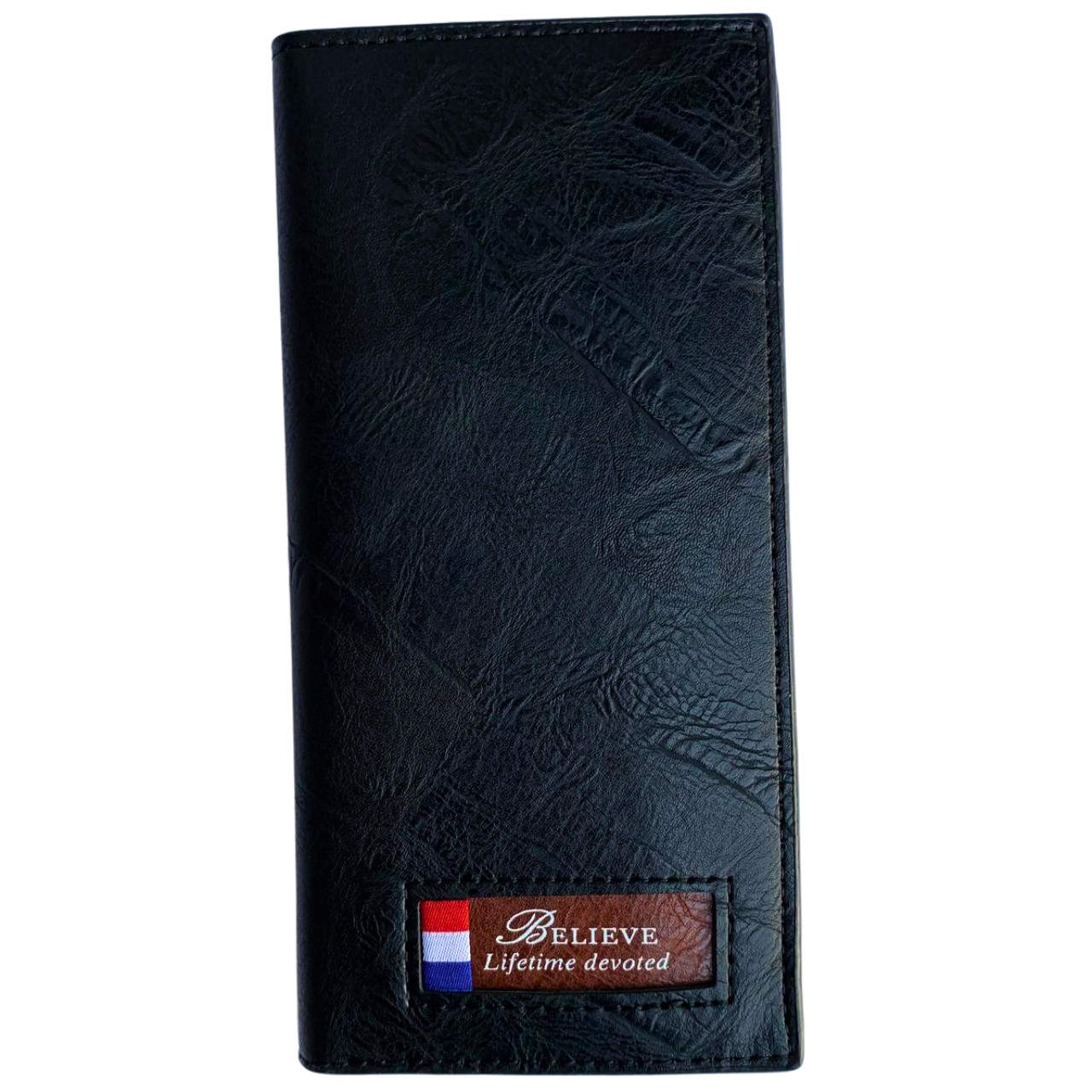 Men’s Long Checkbook Wallet – Genuine Leather RFID Card Holder, Full Bill Wallet