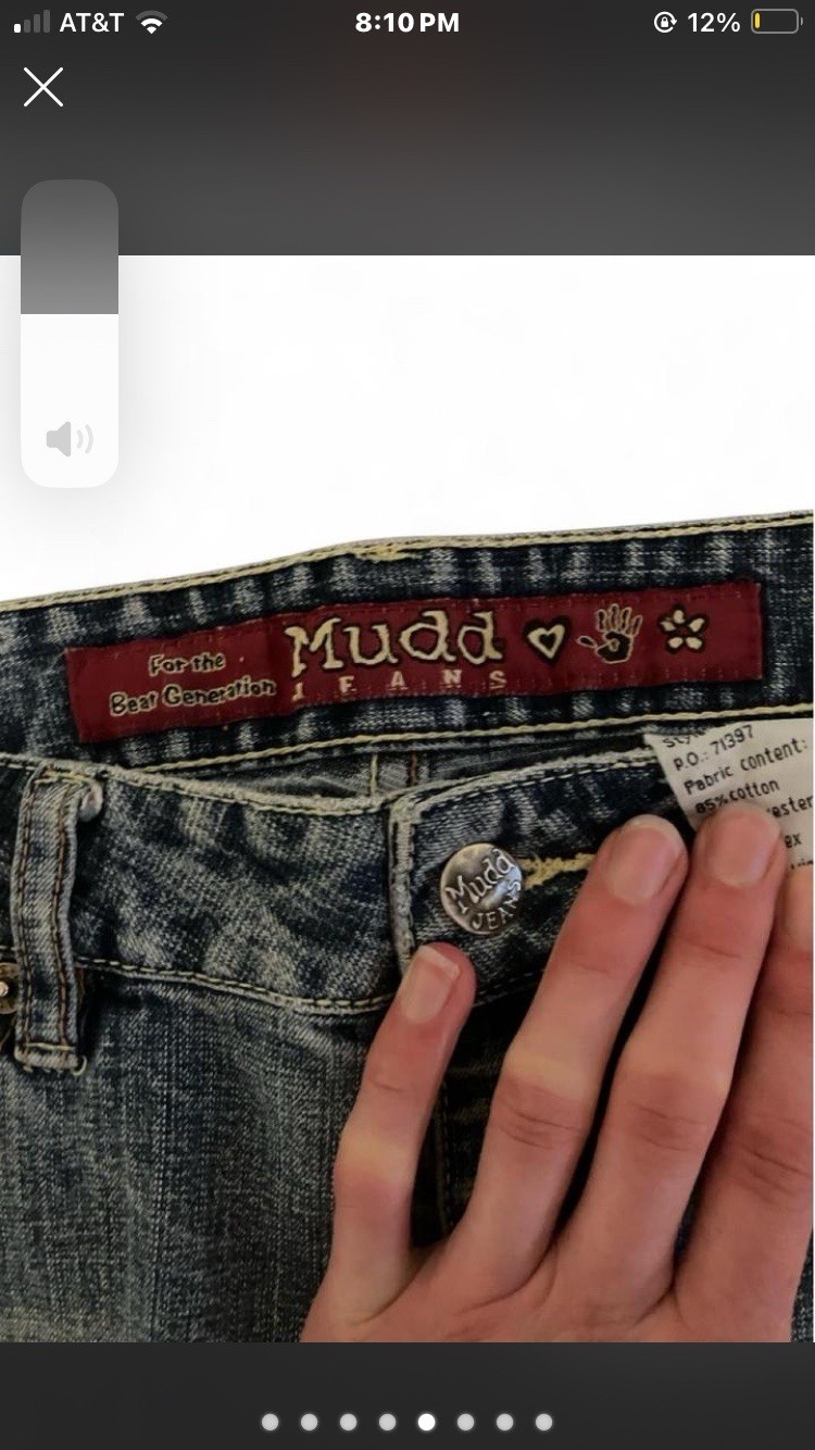 Y2K Mudd Womens Denim Jeans Size 11 Light Wash Blue Bootcut Lace-Up Eyelet [BIO]