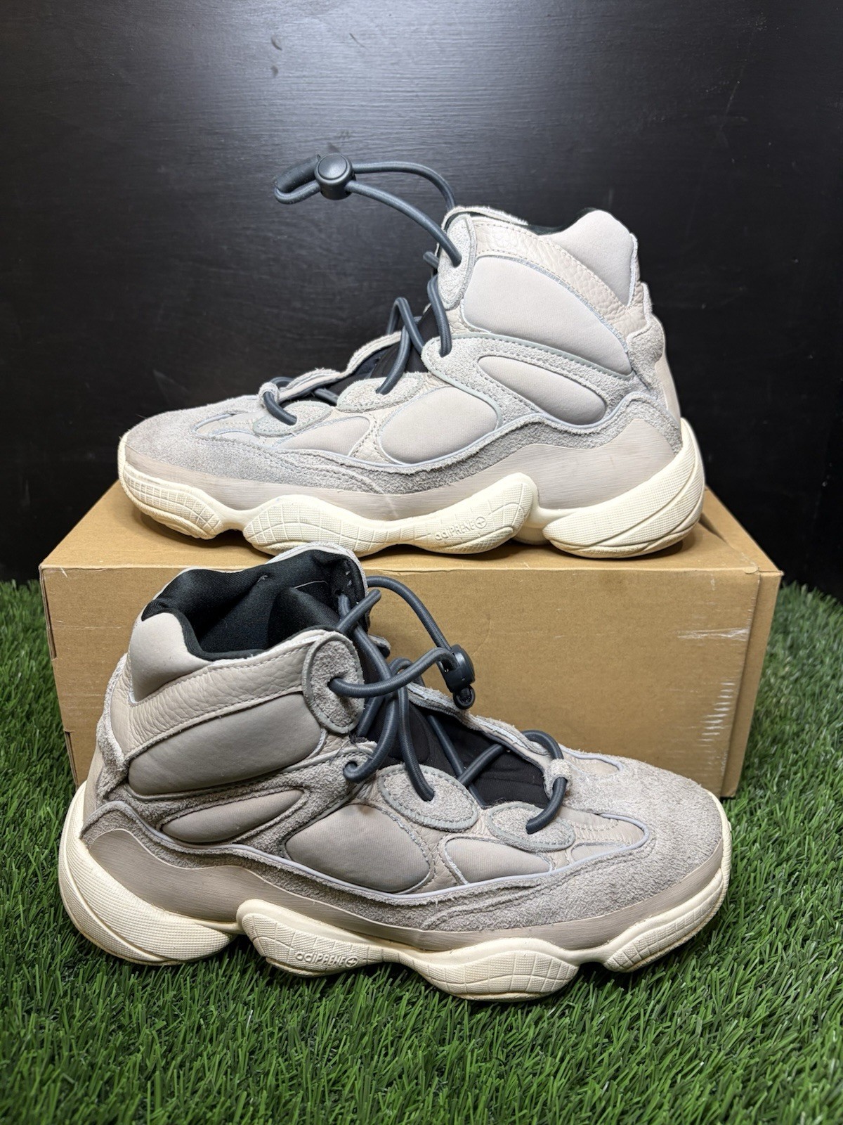 adidas Yeezy 500 High Mist Stone Size 9 Men Used OG All GV7775 100% Authentic!
