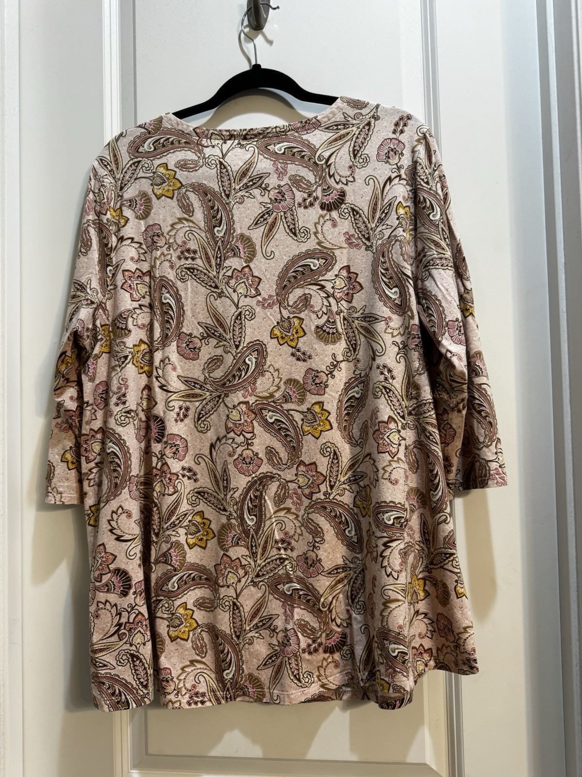 J. Jill Luxe Supima A-line Tunic XL Round Neck 3/4 Sleeves Multicolor Length 29”