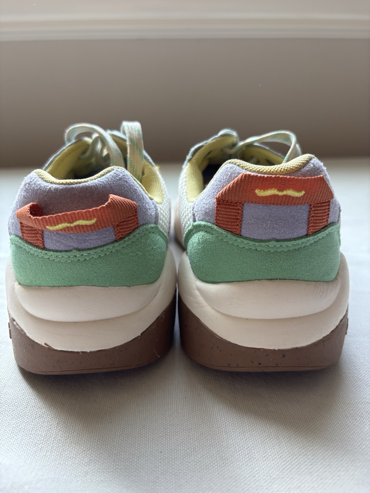 ODAJE ex M. MOUSTACHE LISON Sweden Vegan and Mesh Green Lemon Sneakers Size 38