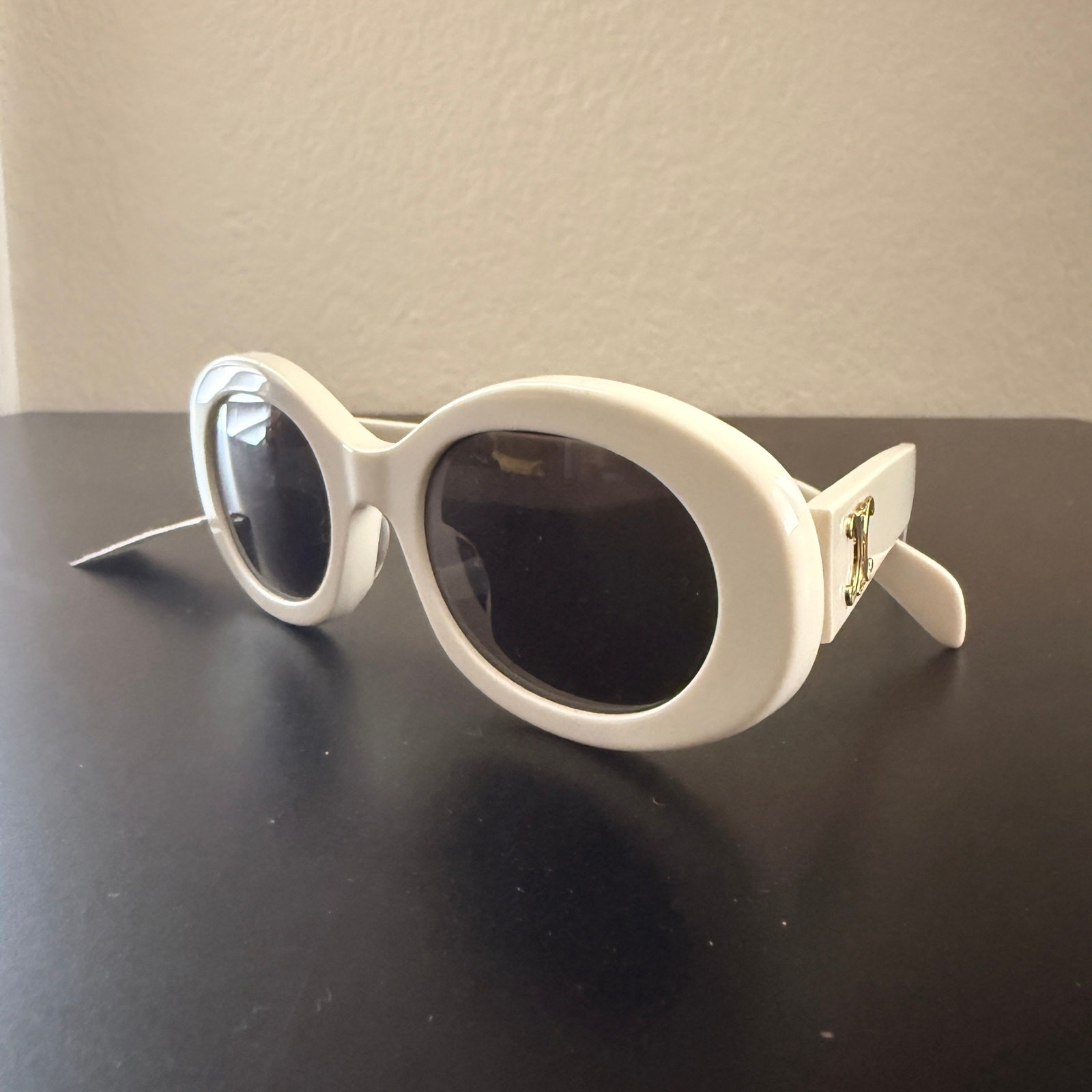 Celine Paris CL40194U- Ivory, Gold, and Gray Lens Sunglasses