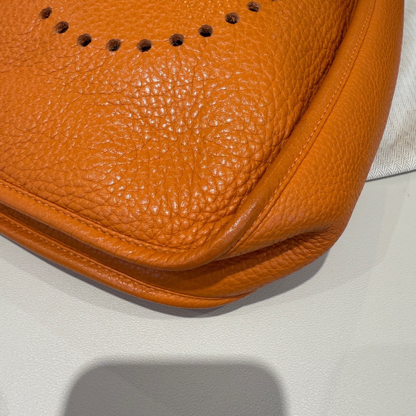 Hermes Pre-Owned Authentic Luxury Handbag Orange 29*30*8cm Silver