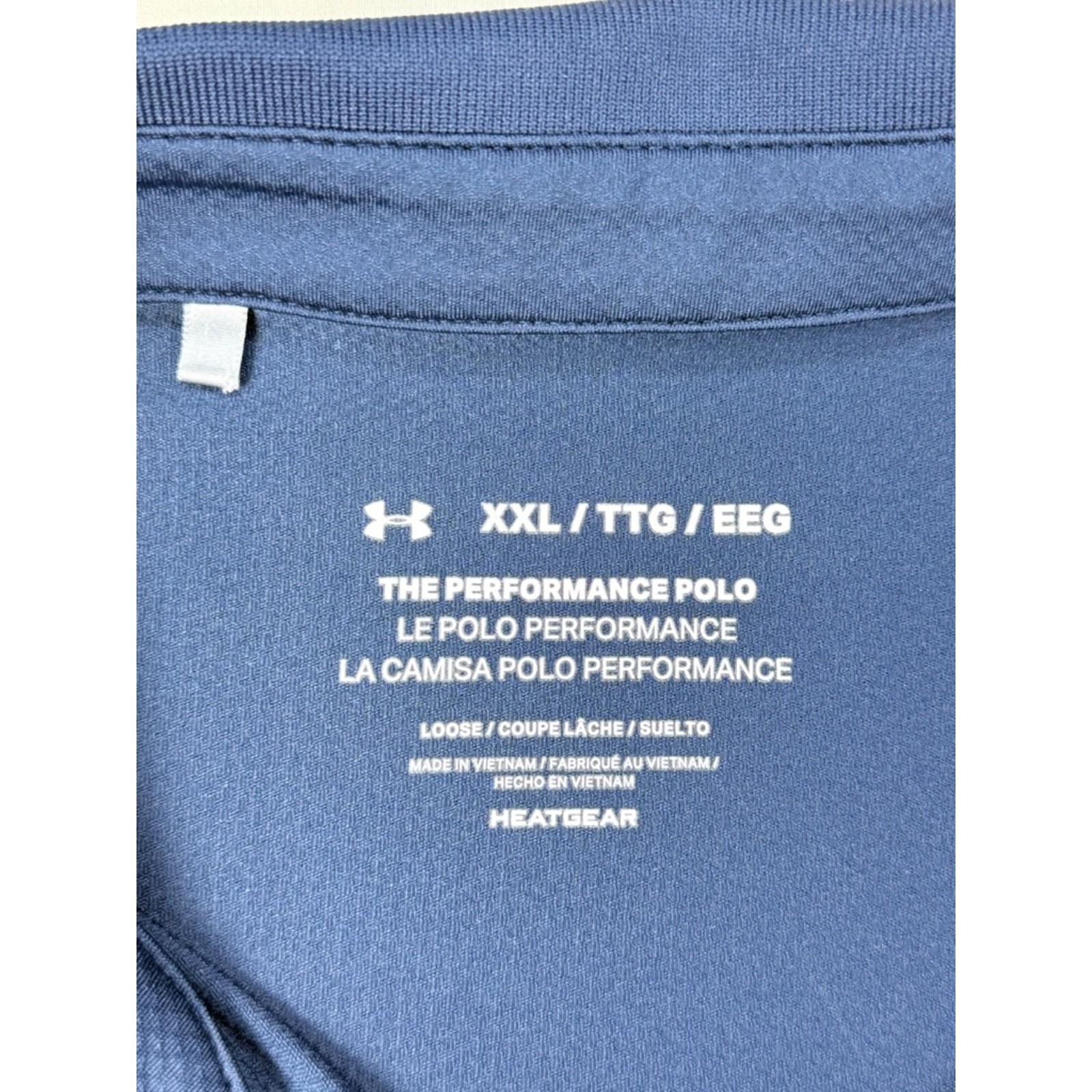 Under Armour Performance 2.0 Golf Polo XXL Academy Blue Pink Colorblock