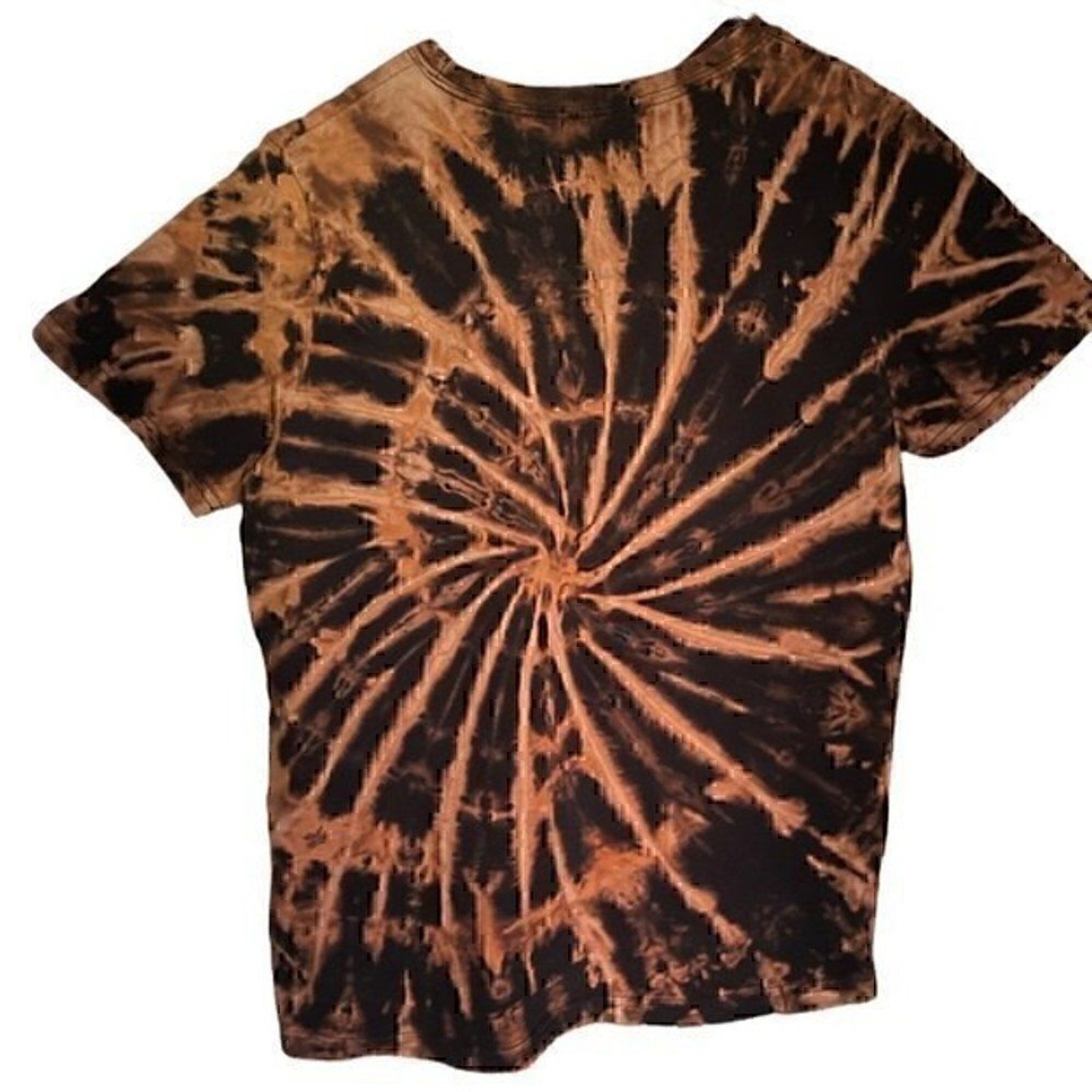 Y2K Grunge Bleach Tie Dye Graphic T-Shirt “Another” Rust Black Medium