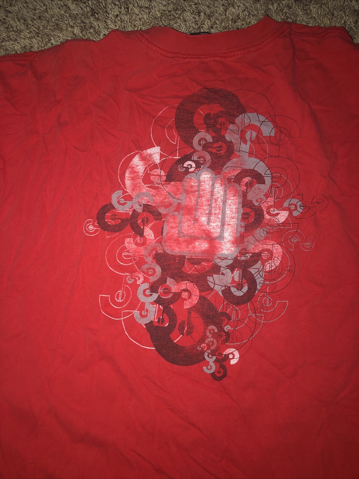 Nike Men’s T-Shirt Red With Graphic Designs