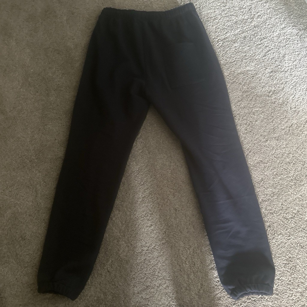 sp5der Men’s Blue Tapered Jogger Sweatpants L Graphic Print Logo Drawstring