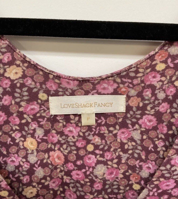 LoveShackFancy Poeta Floral Dress – Size P Long Sleeve Boho Cottagecore Portugal