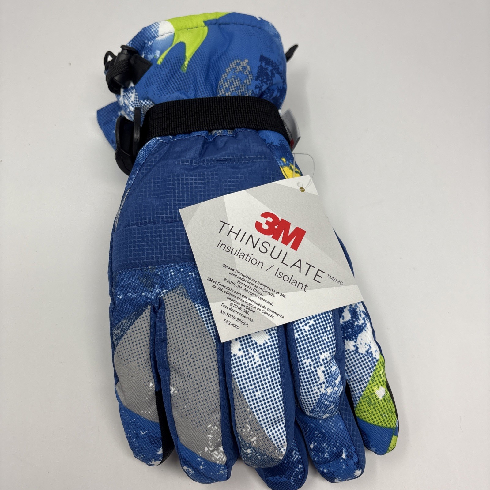 Mens Architect 3M Thinsulate Lined Insulated Waterproof Winter Gloves Large Blue