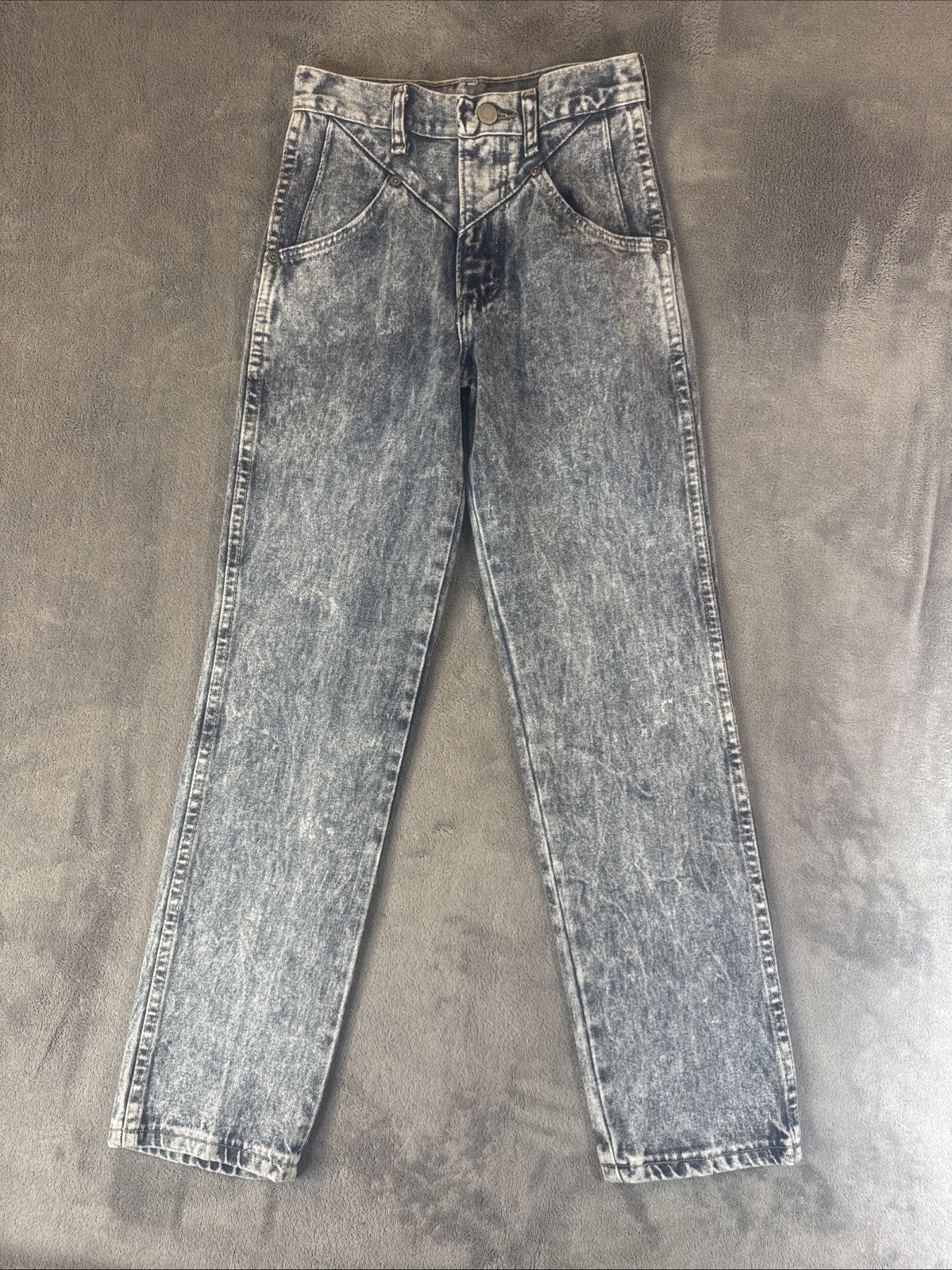Vintage Wrangler Jeans Womens 10 Western 24×26 Acid Wash 90s 80s USA Cowgirl