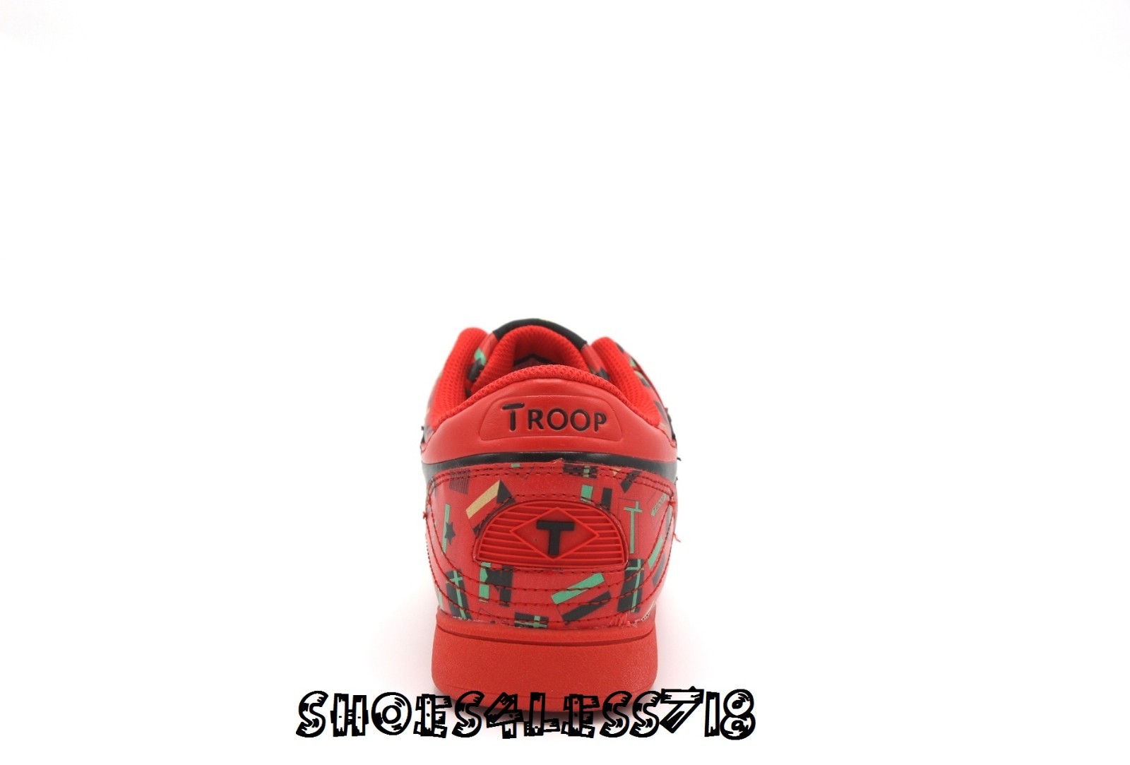 NEW TROOP CROWN LIMITED EDITION OLD SCHOOL VINTAGE RED FLAG LOW TOP SNEAKERS