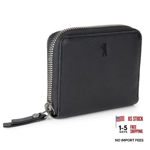 Premium Genuine Leather Small Wallet for Women – 8 Card Slots – 1 Black – 1 Size