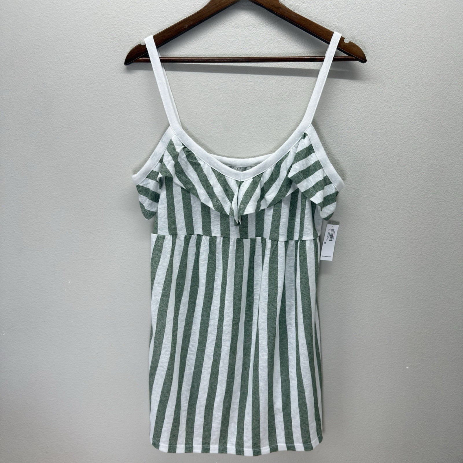 NEW Old Navy Maternity Babydoll Tank Top Size M Linen Blend Coastal Beachy Flowy