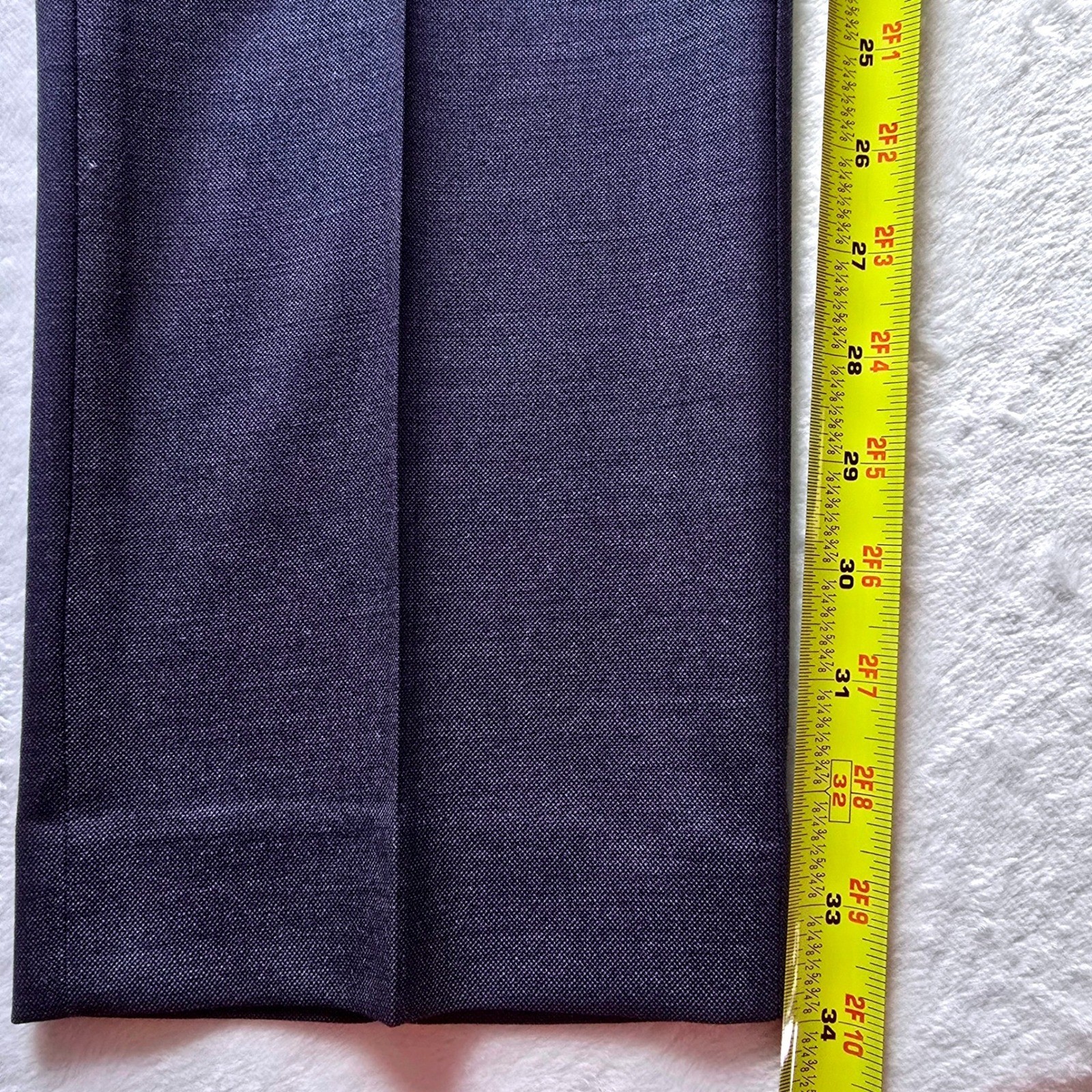 J.Crew Bowery Slim Fit Navy Blue 100% Wool Dress Pants Mens 34×34