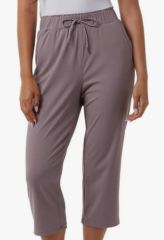 32 Degrees Cool Women’s Nylon Lux Capri, Purple, XL