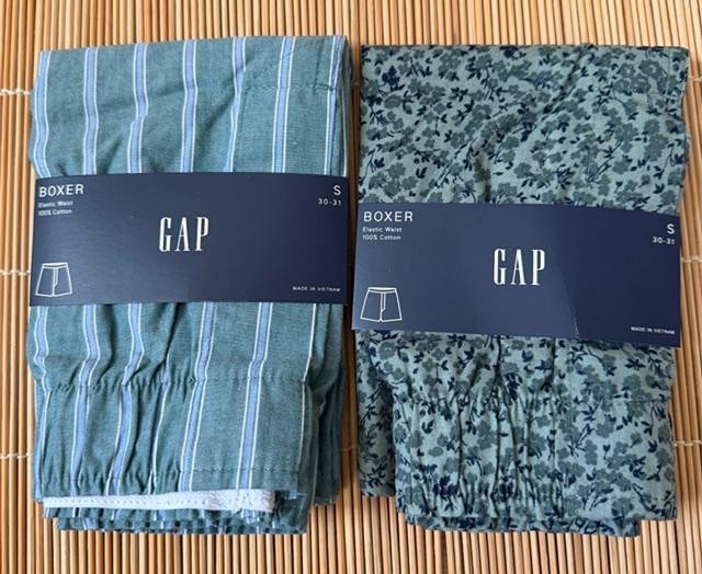 GAP 2 Pairs MEN Boxer 100% Cotton Green Stripe Green Floral You Choose Set