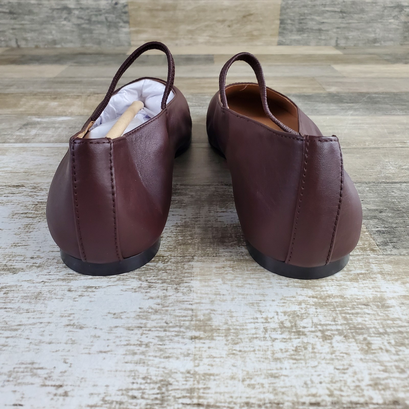 Madewell the Greta Womens Mary Jane Flats Sz 9.5 Chocolate Slip On Elastic Strap