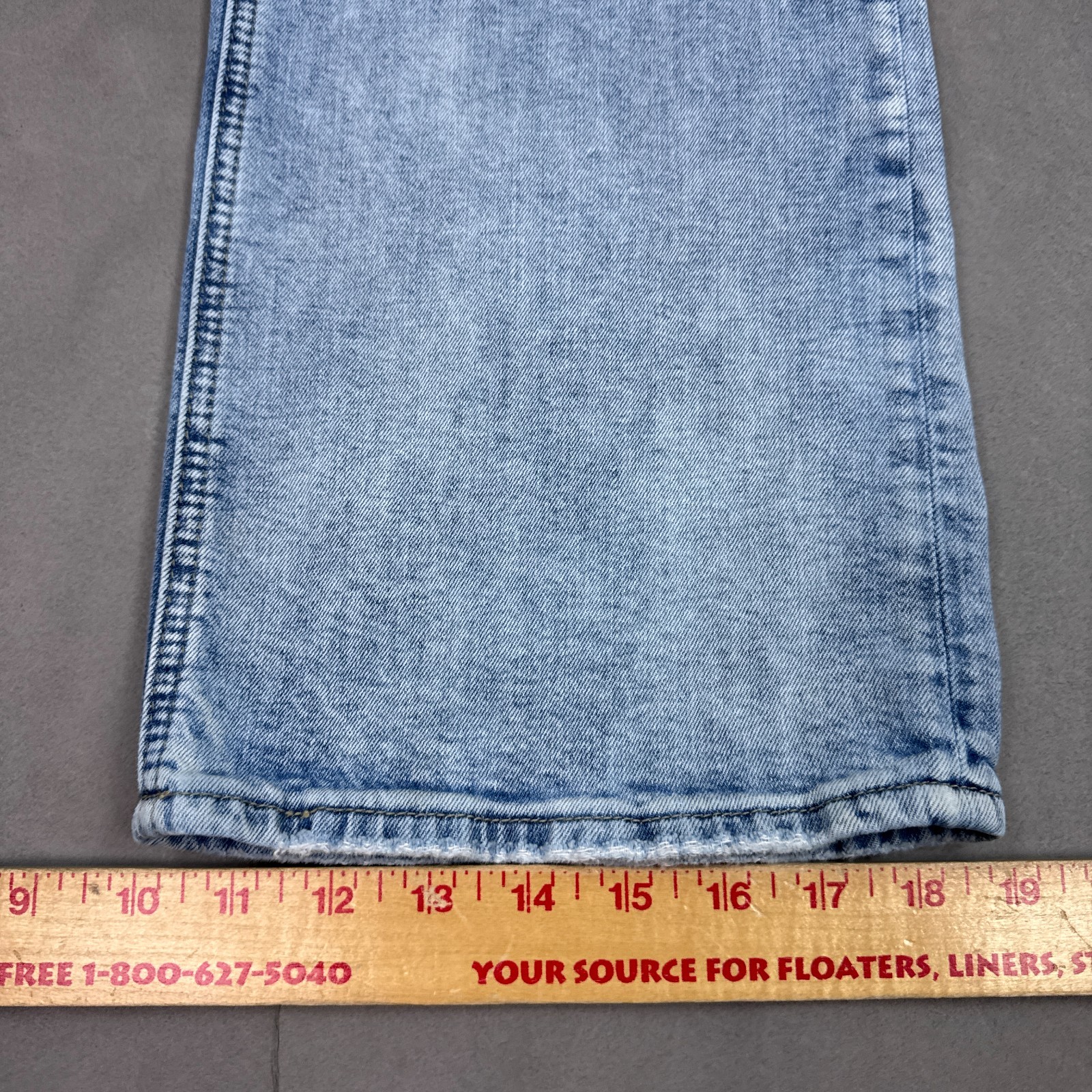 Silver Jeans Mens 34×34 Blue Craig Washed Out Faded Denim Pants Stretch Stone