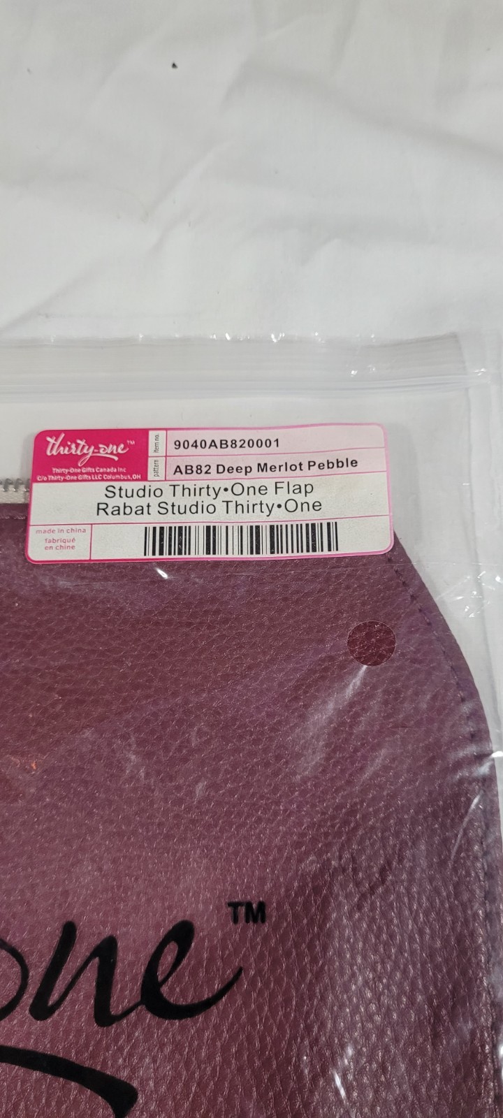 New Thirty One Flap Rabat Studio: Deep Merlot Pebble Purse Flap