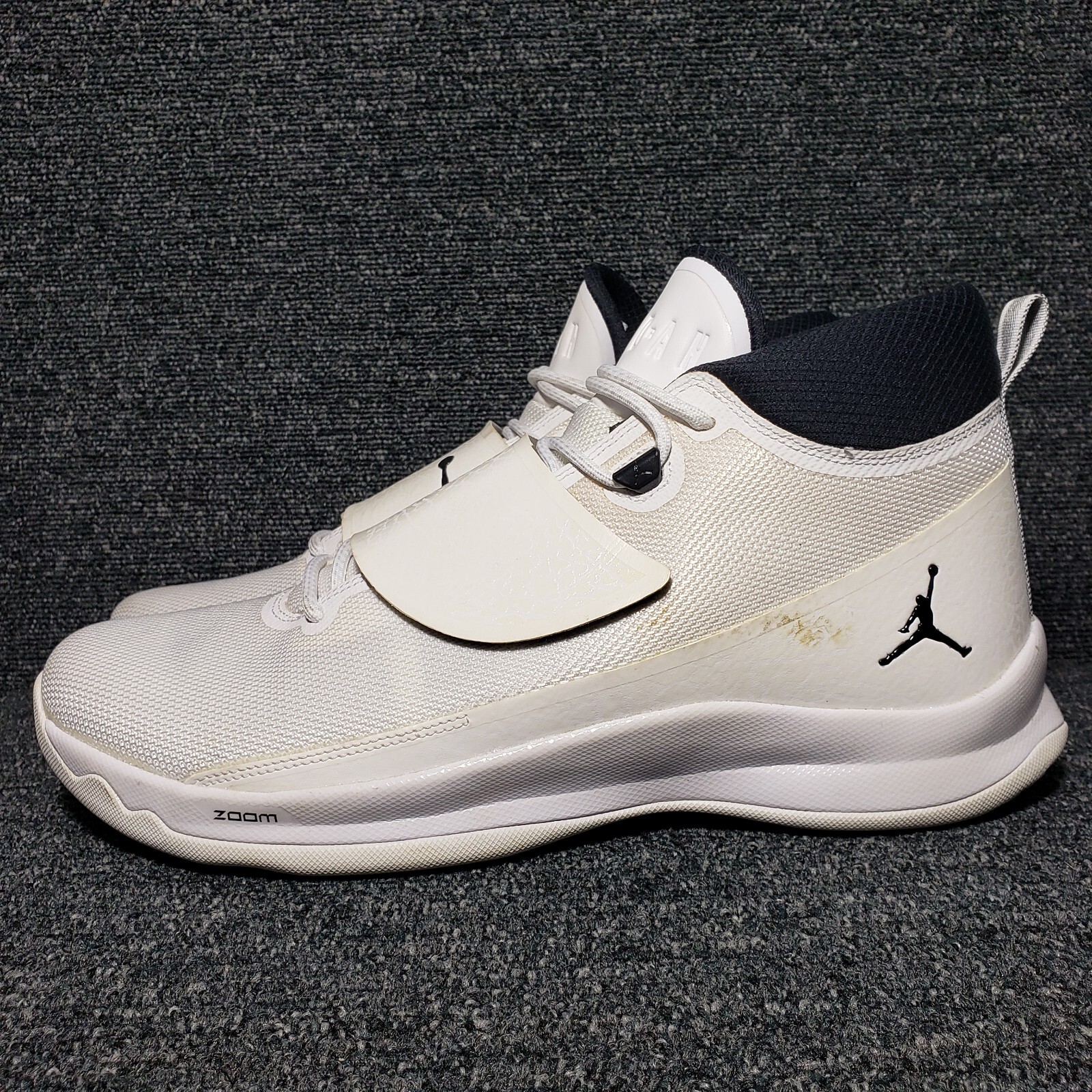 Nike Jordan Super.Fly 5 PO Mens 14 Playoffs White Black Shoes 881571-110