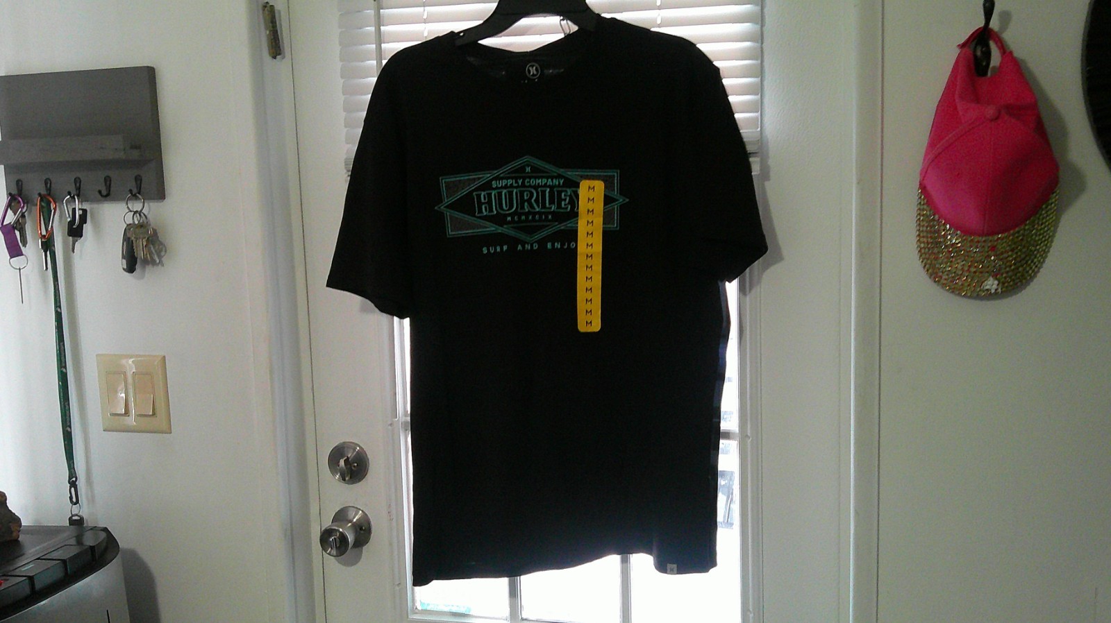 New Mens Hurley All Day Ultra Soft Tagless Graphic Tee Black Size Med