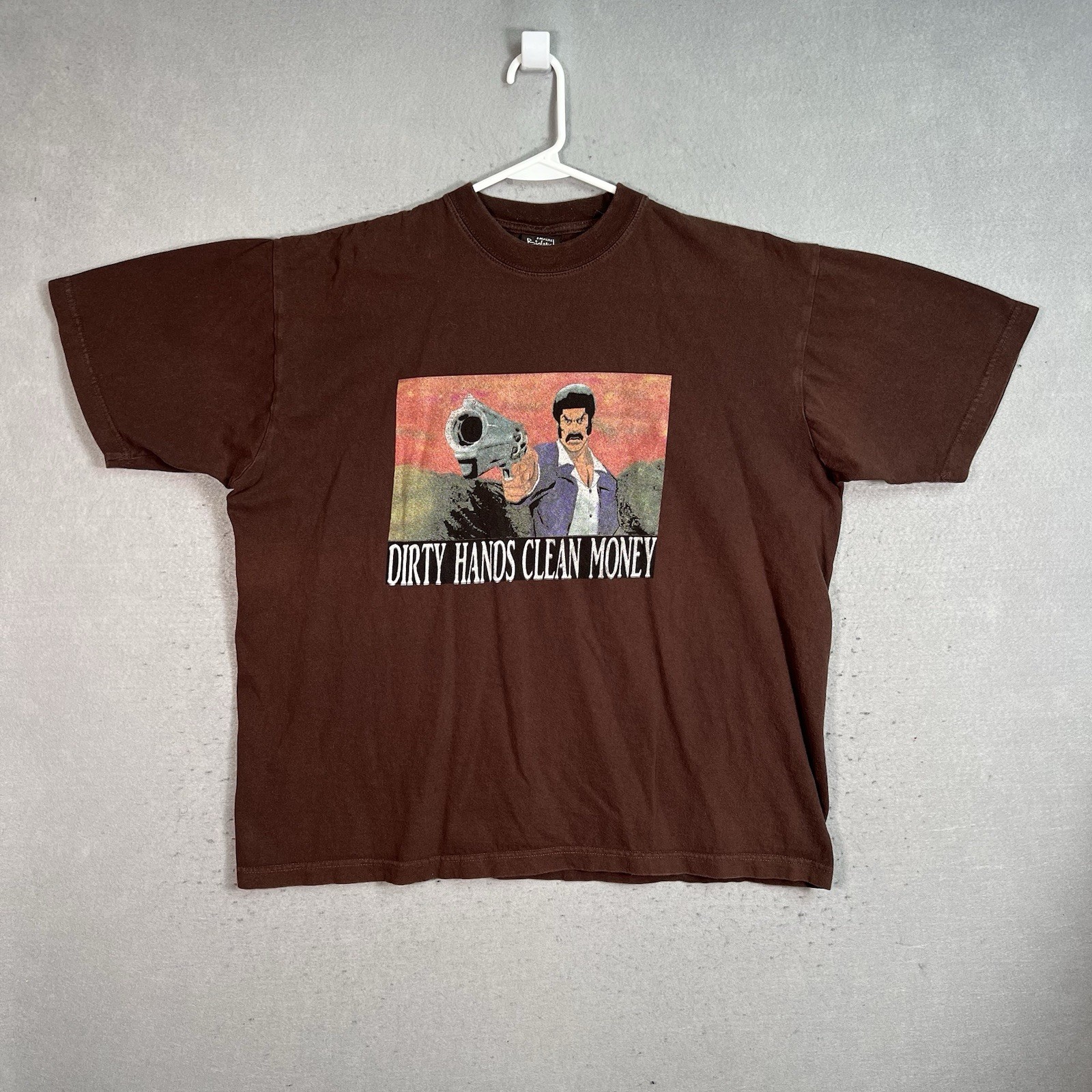 Vintage Empire Bigland Dirty Hands Clean Money T Shirt Adult XL Brown Mens