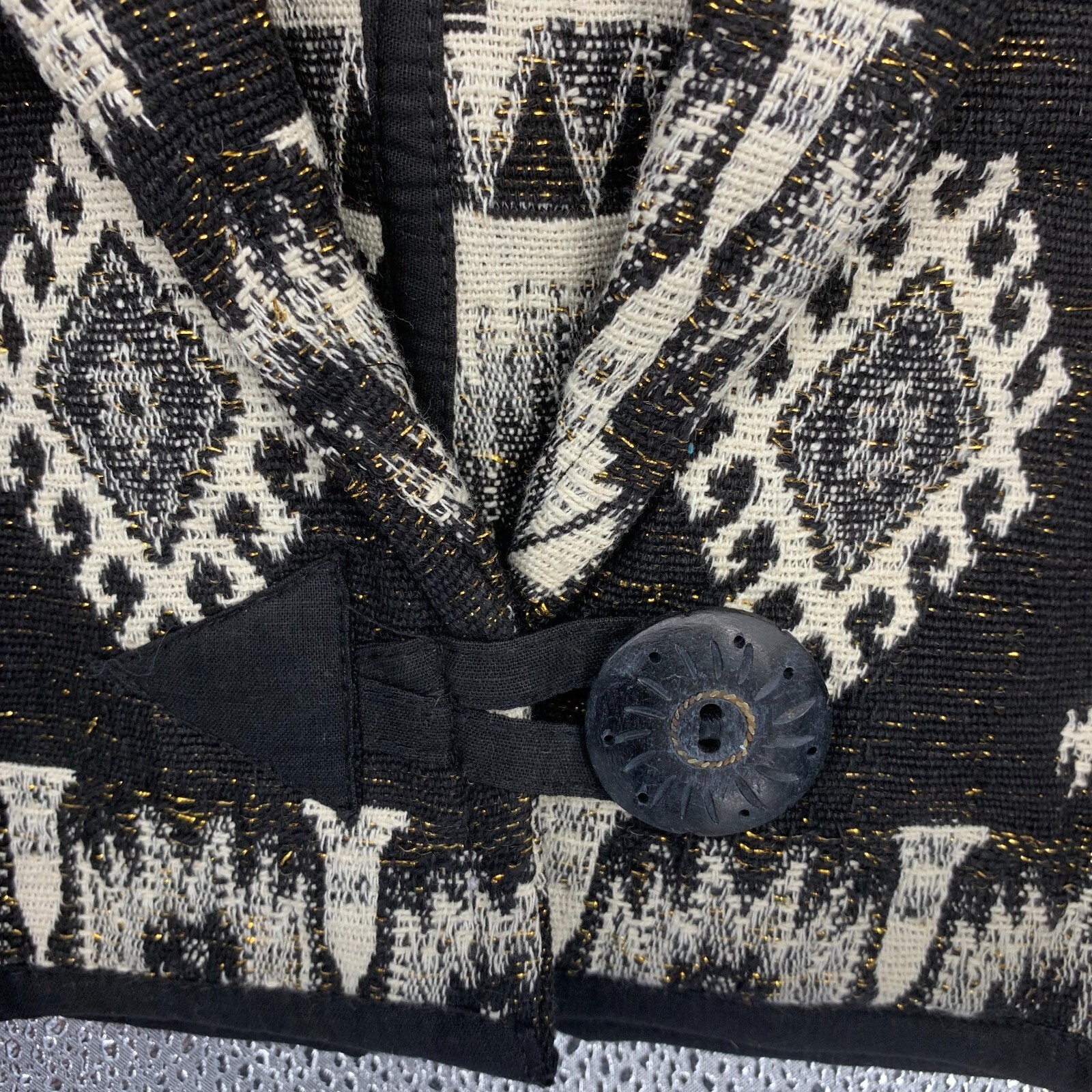 NEW Vintage Flashback Southwestern Tribal Cropped Blanket Kilim Jacket Sz M NWT