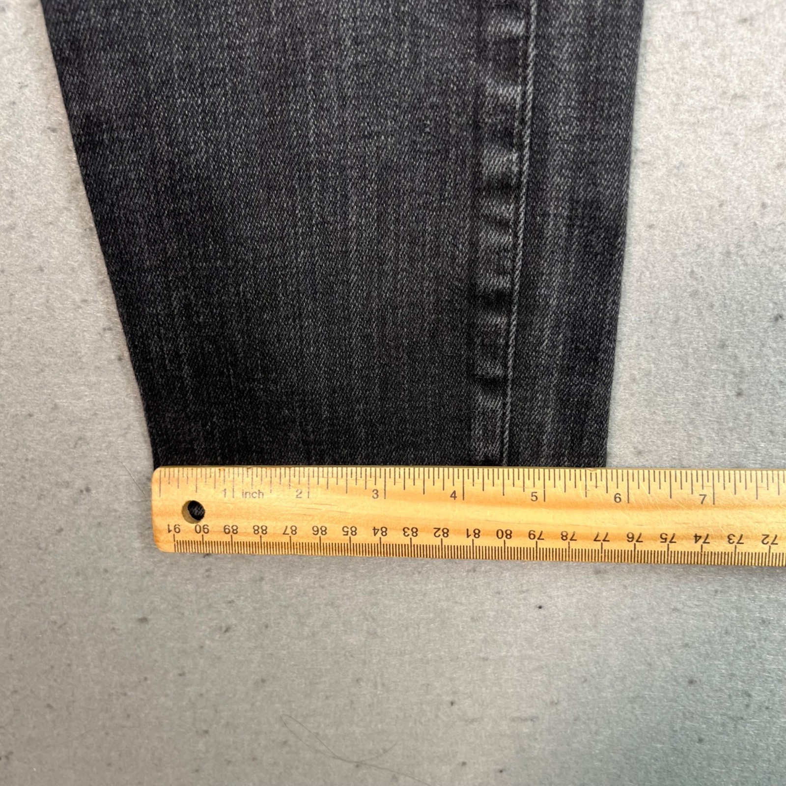 Madewell Womens Size 25 P Stovepipe Jeans Black Denim Cotton Blend