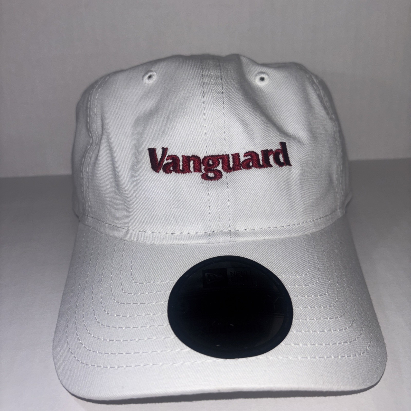 Vanguard Men’s Adjustable Hat One Size Fits Most White 100% Cotton