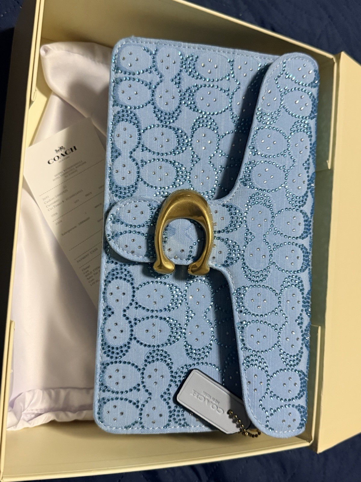 Coach Women’s Blue Signature Logo Wallet Comes with original box and dust bag