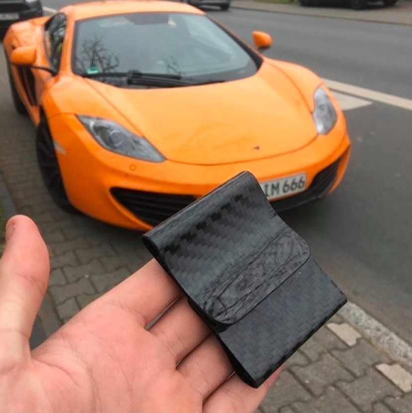 Carbon Fiber Money Clip , RFID blocking, Slim Minimalist Wallet, 5 year warranty