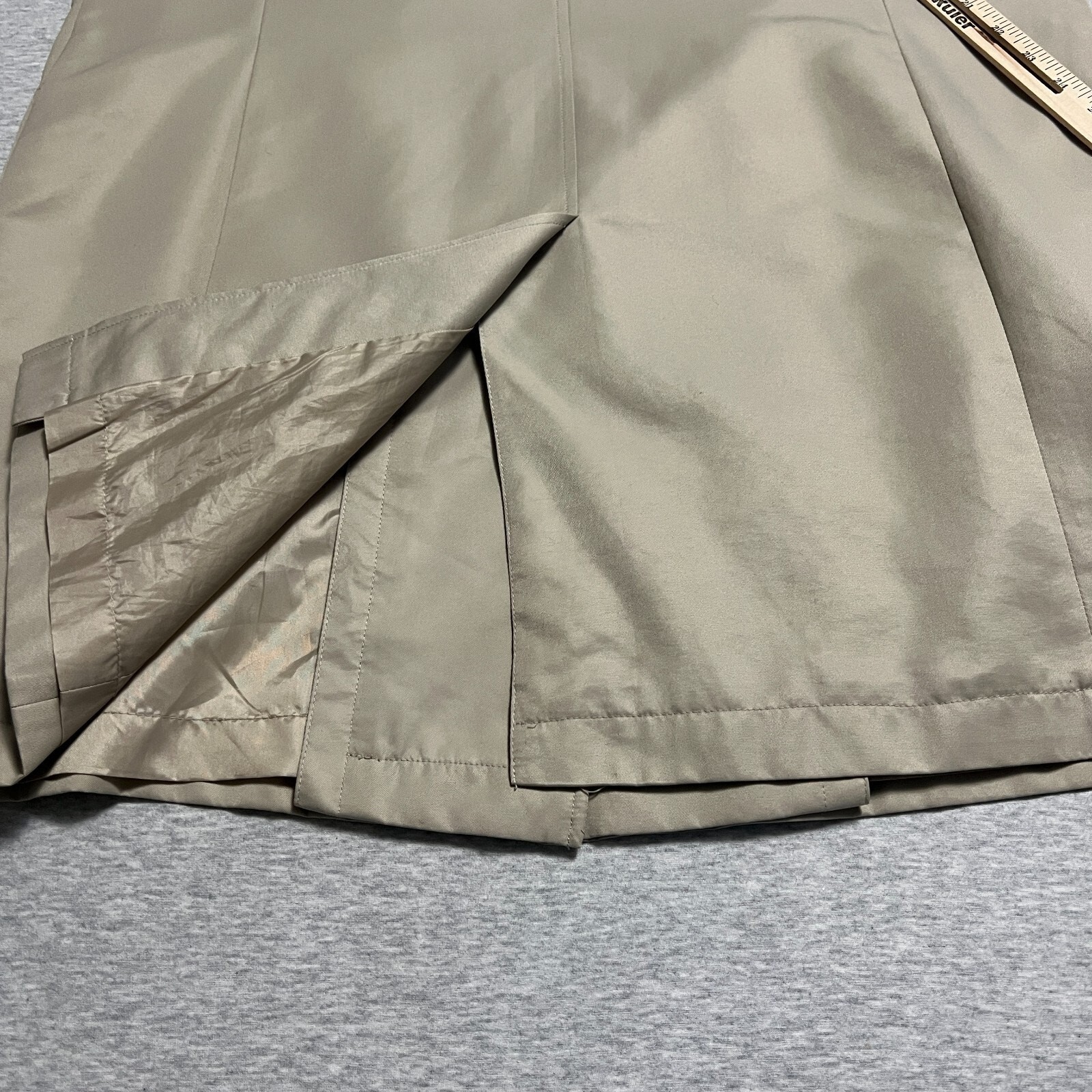 Fleet Street Womens Trench Coat Extra Large Beige Khaki Lightweight Rain Relaxed