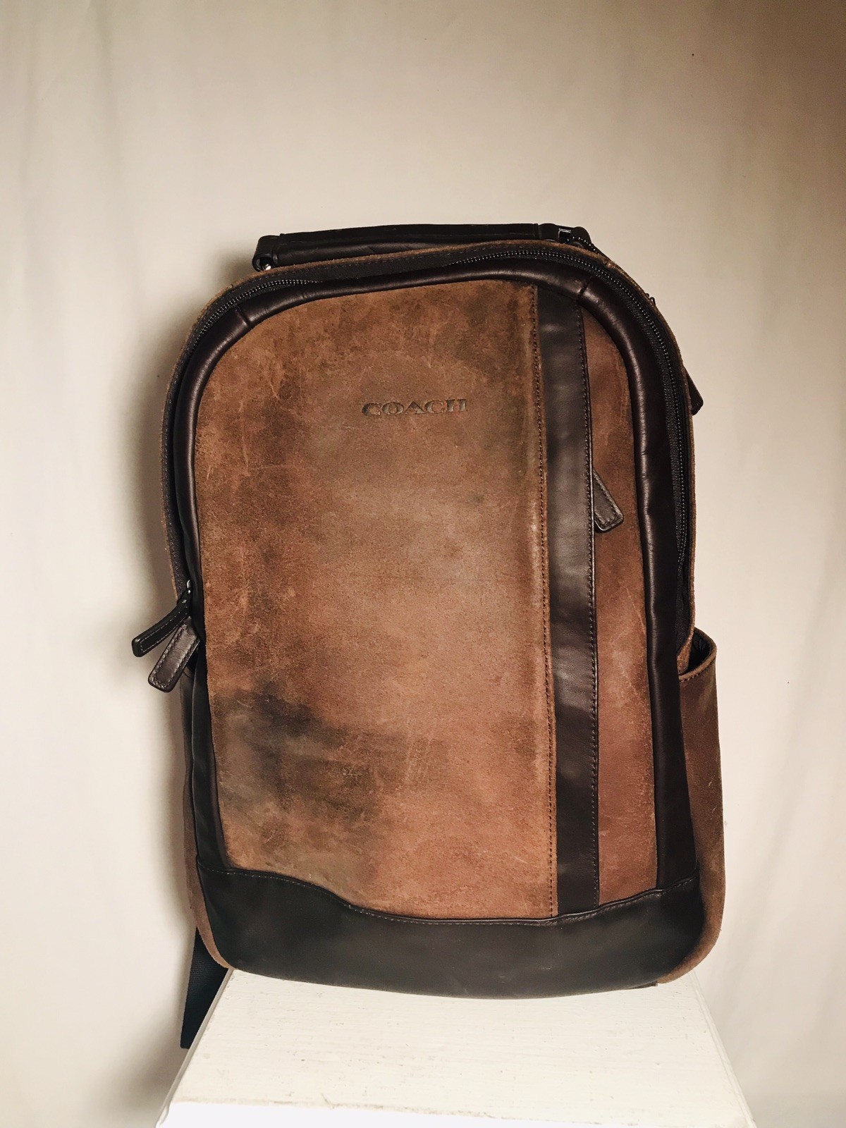 Coach Unisex Camden Leather Backpack Dark Brown, Rustic Brown D1461-F71060