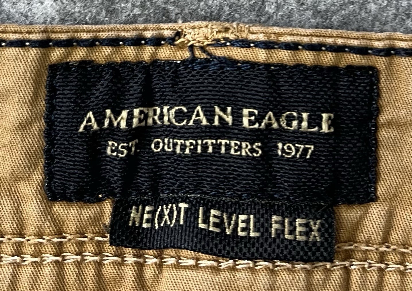 American Eagle Classic Next Level Flex Mens 34 Brown Stretch Chino Shorts
