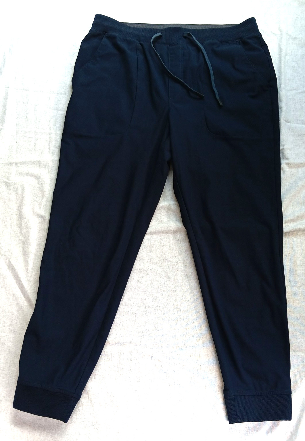 VRST Limitless Jogger Pants Mens Large Black Tapered Flex Zip Pocket Drawstring
