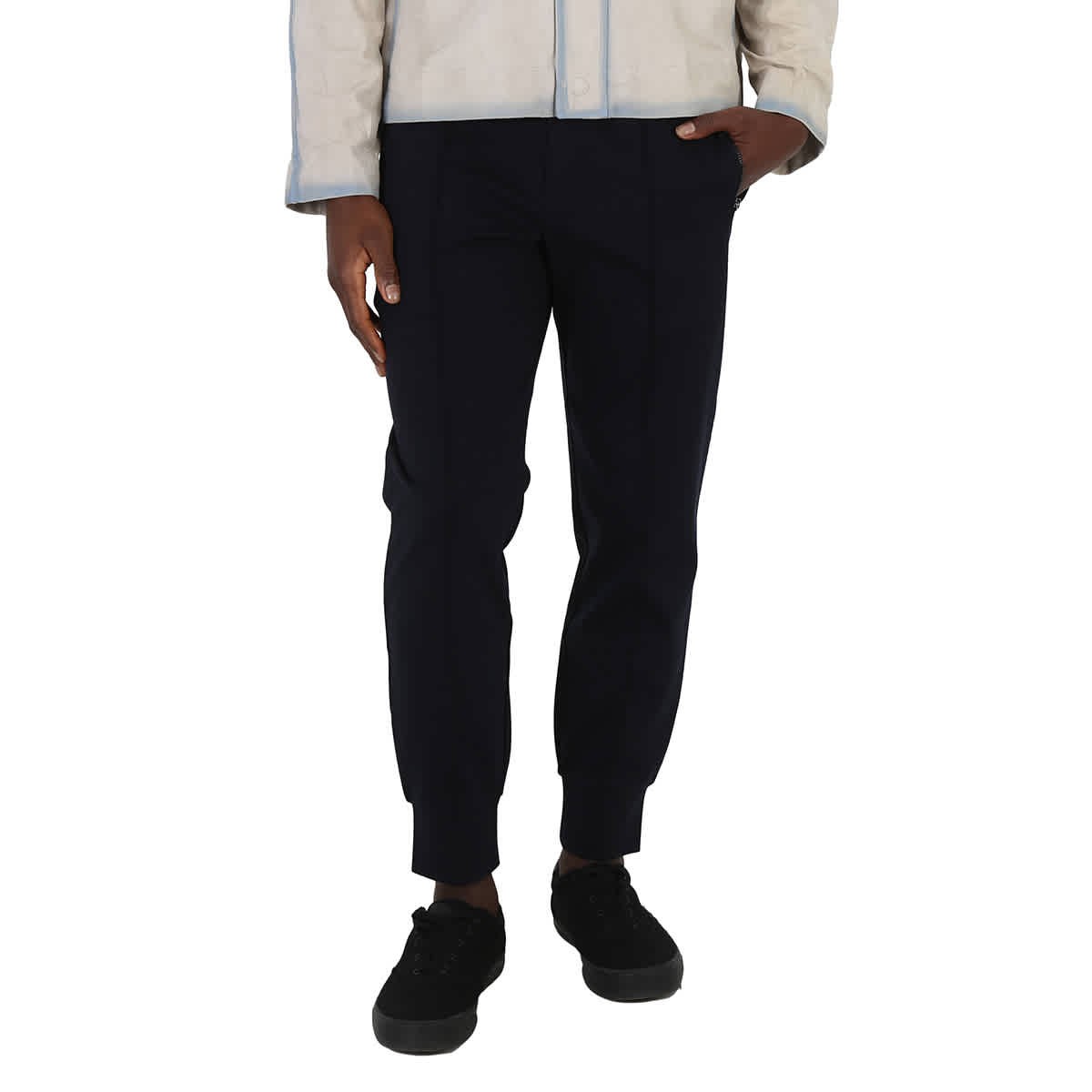 Emporio Armani Men’s Blu Navy Ponte-Di-Roma Fabric Joggers
