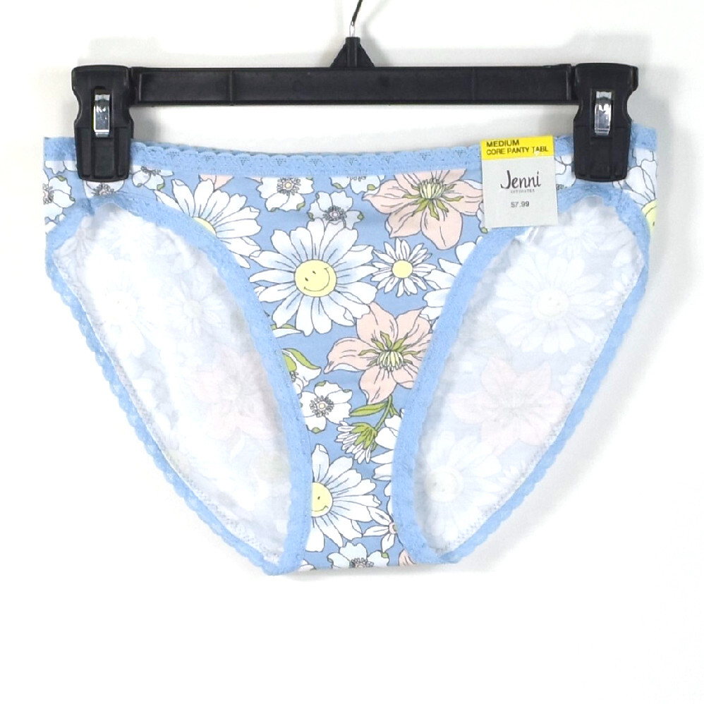 Jenni Cotton Blend Lace Trim Print Bikini Choose Size & Color New Panty