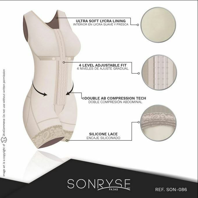 FAJA COLOMBIANA COMPRESIÓN MODERADA POSTSURGERY COMPRESSION GIRDLE SONRYSE 086BF