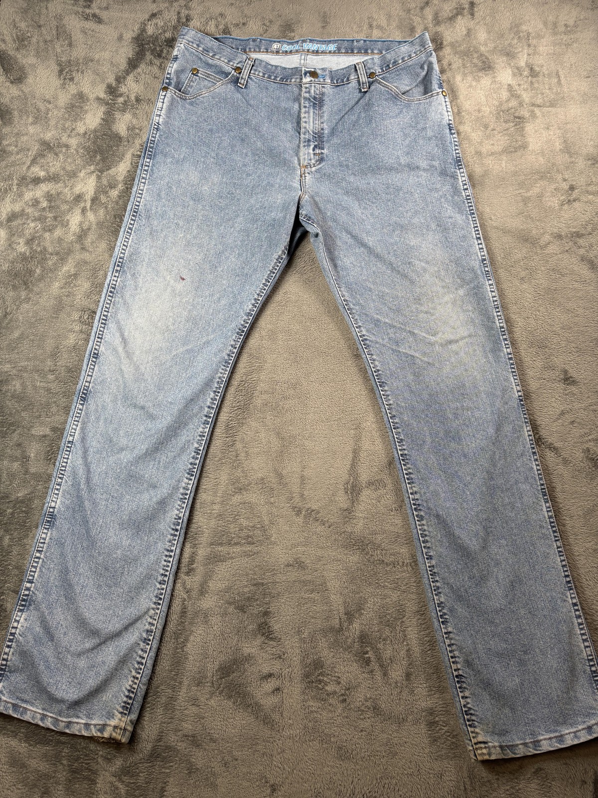Wrangler Cowboy Cut Jeans Mens 36×36 47MWZ Cool Vantage Blue Regular Fit Western