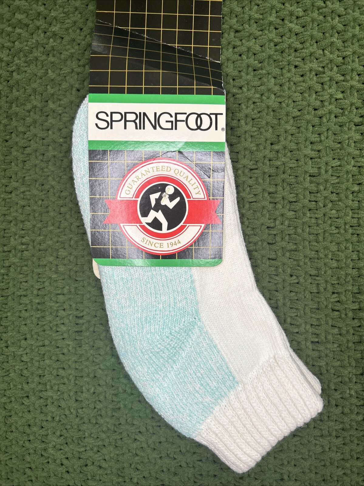 VTG Socks Acrylic Springfoot 9-11 NOS 90s Running Cushioned Quarter USA Low Cut.
