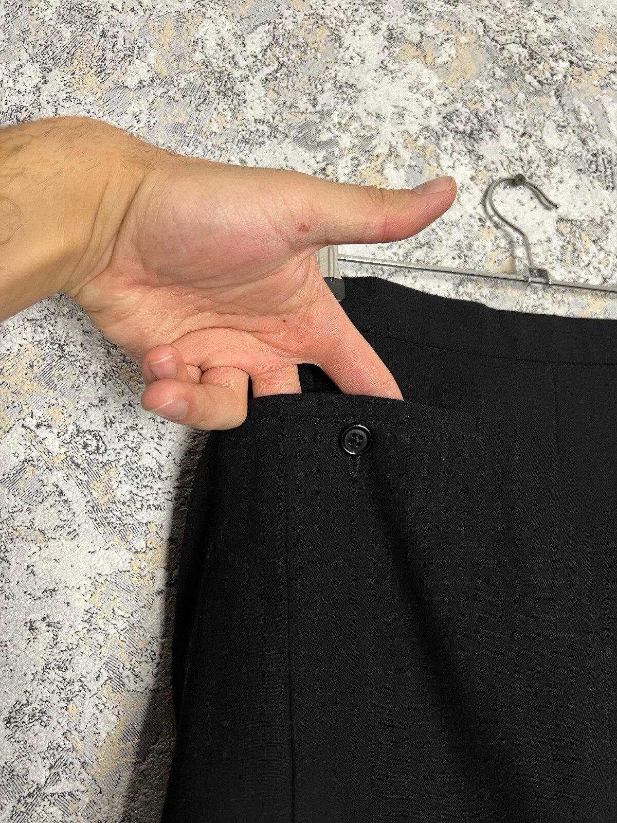 Ann Demeulemeester Skirt Black 100% Wool Slouchy Pockets Avant Garde Zip Size 42