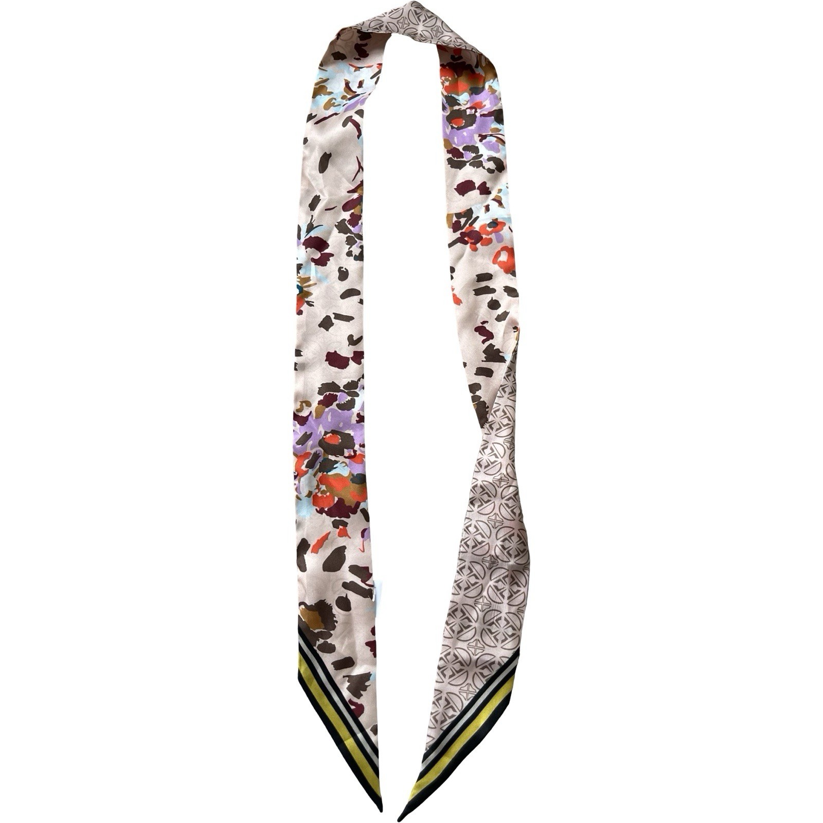 CABI Silk Skinny Scarf Neck Tie 58×2.25” Reversible