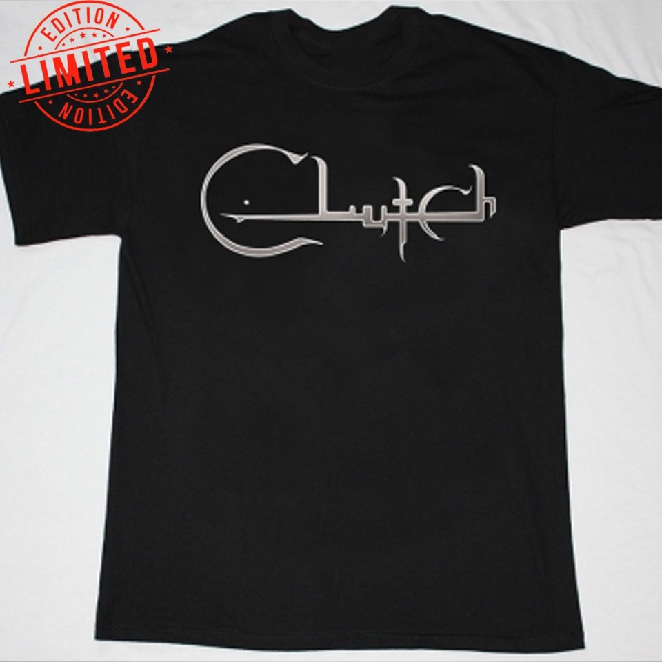 Clutch rock logo T-shirt Black short sleeve All Sizes S to 5Xl 9D842