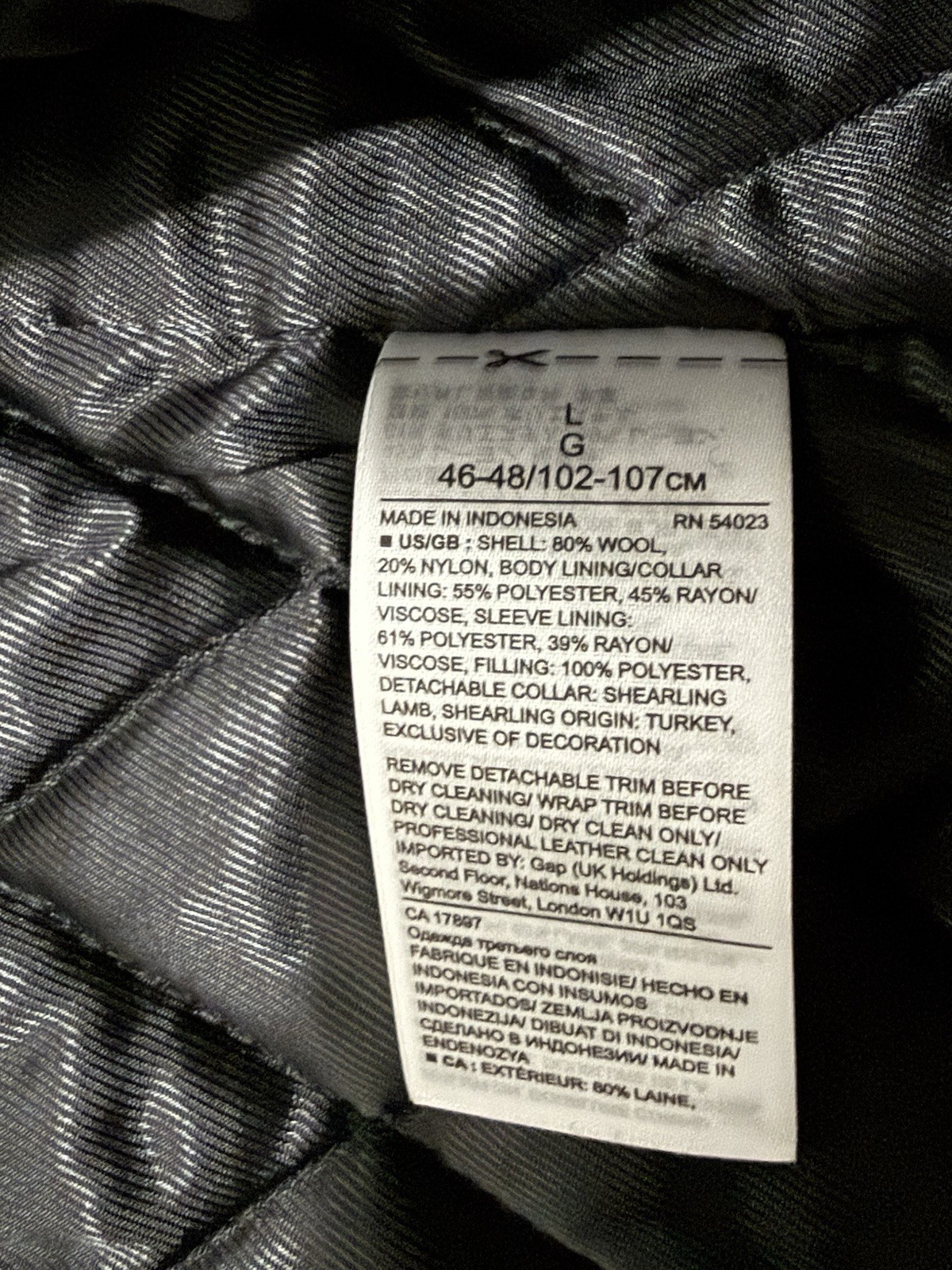 Banana Republic Mario Bellucci Italian Wool Bomber Jacket Size Large