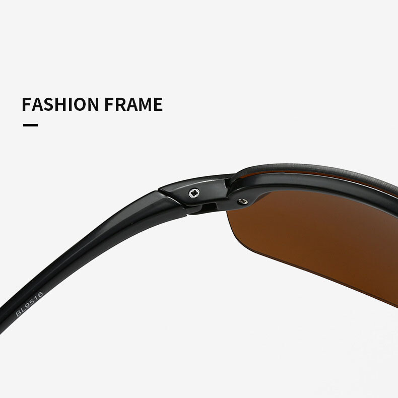Men Oval Classic Sunglasses Retro Half Frame Outdoor Driving Riding Glasses New