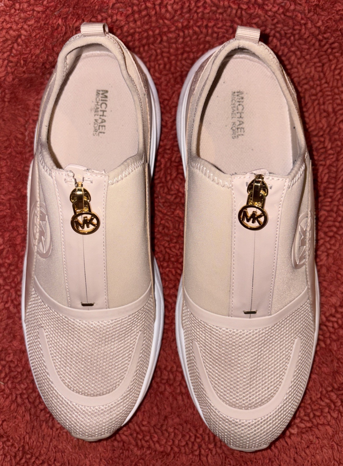 Michael Kors Women’s Sami Scuba and Mesh Zip-Up Trainer Sneakers Shoes Sz 10 M