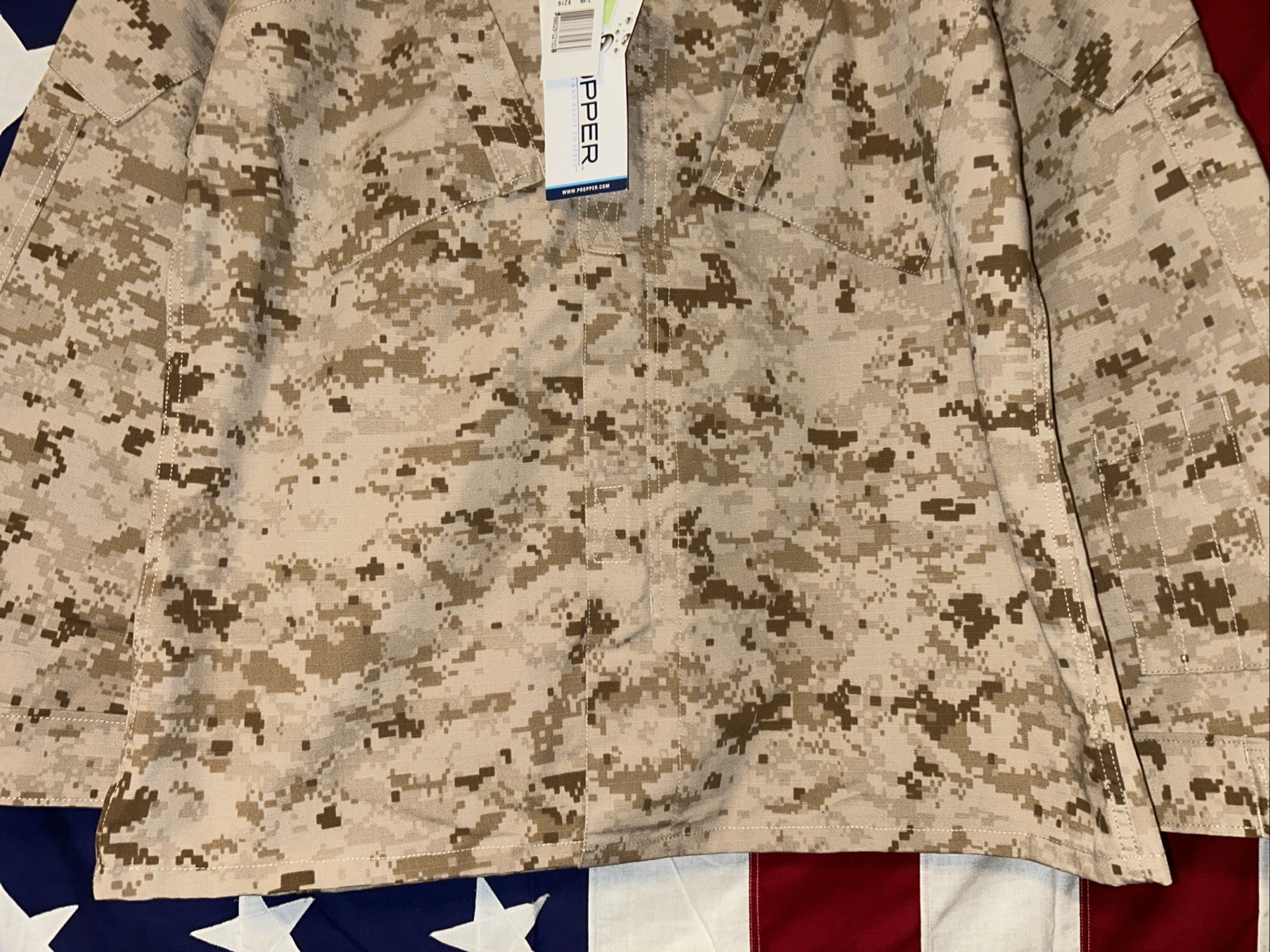 PROPPER POLY COTTON RIPSTOP ORIGINAL ACU MILITARY TACTICALCOAT MEN MEDIUM/Long