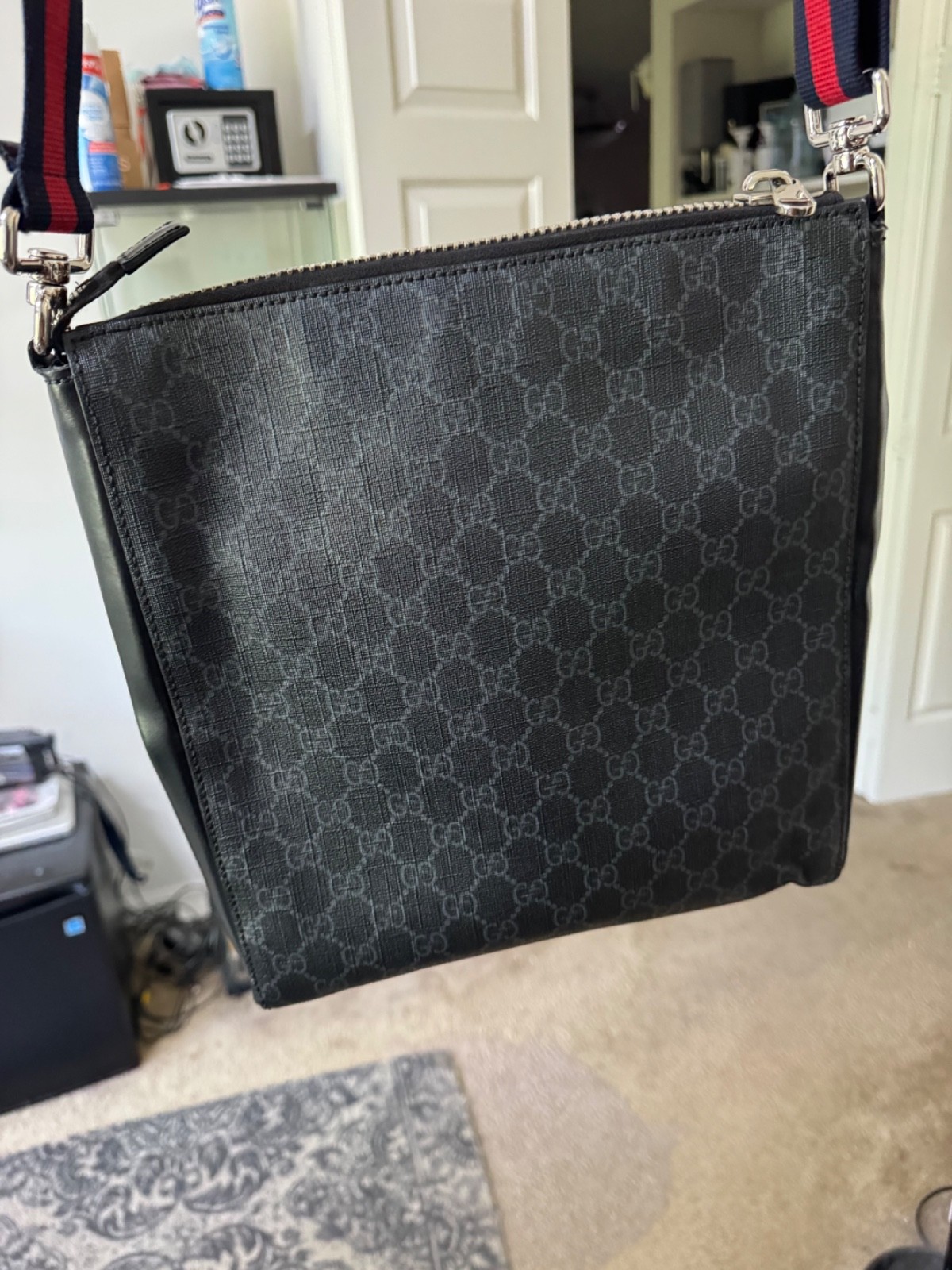 Gucci GG Messenger Crossbody Bag Large Authentic
